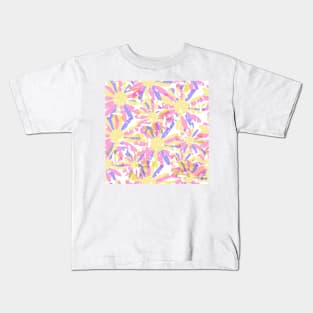 Colored Faded Flower Vector Seamless Kids T-Shirt